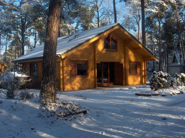 Ein Ferienholzhaus für die Weihnachtszeit