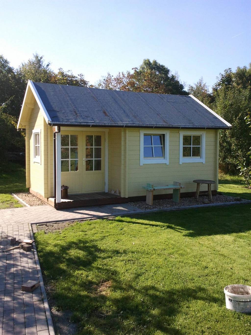 Modernes Holz Gartenhaus Blockhaus Englisch Wdt Holzrahmenbau